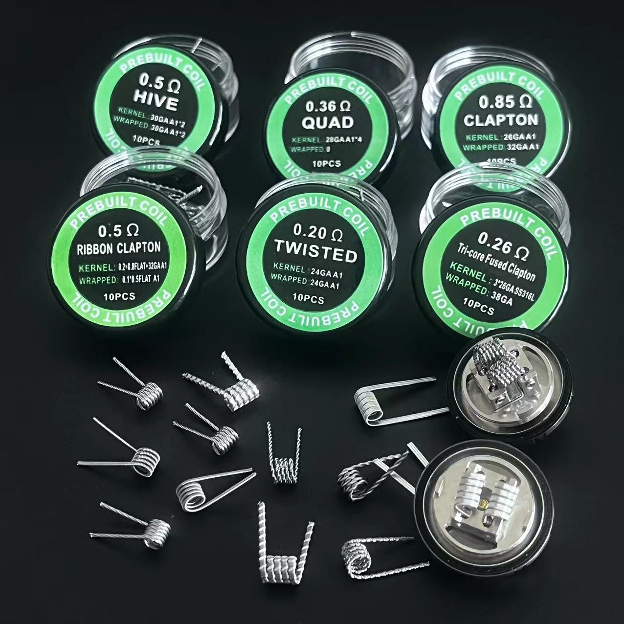 Coil Building Kit - 50pcs/30pcs/20pcs/10pcs DL RDL Fused Clapton Coil