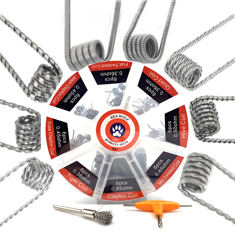 Clapton Wire Pre Built - Prebuilt Coil 8 Types Alien Clapton