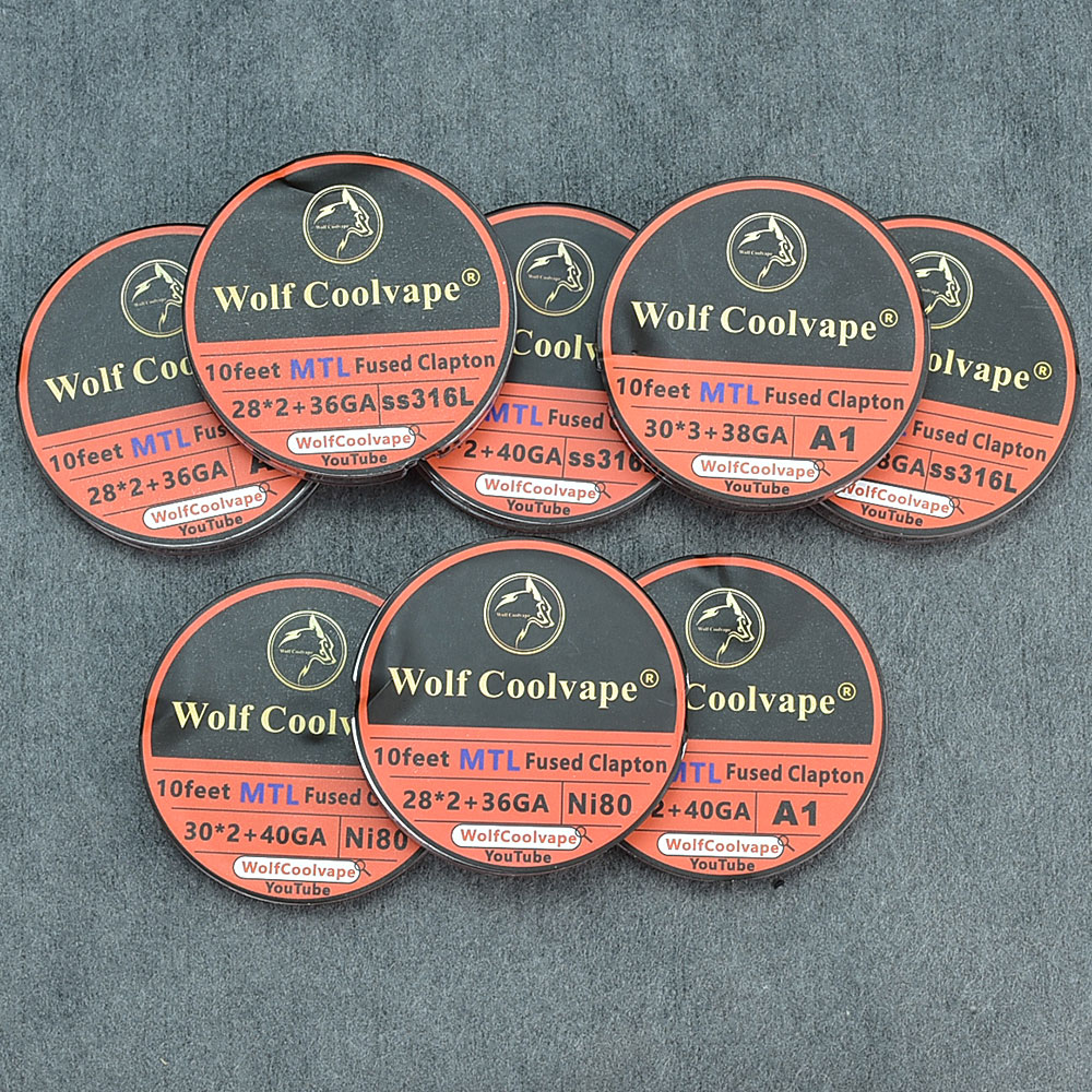 Clapton Wire Pre Built - 10Feet NI80/A1/SS316L MTL Fused Clapton Resistances