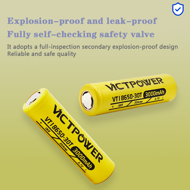 Vape Battery 18650 - 30A Continuous Drain Vicpower 18650-30T 3000mAh