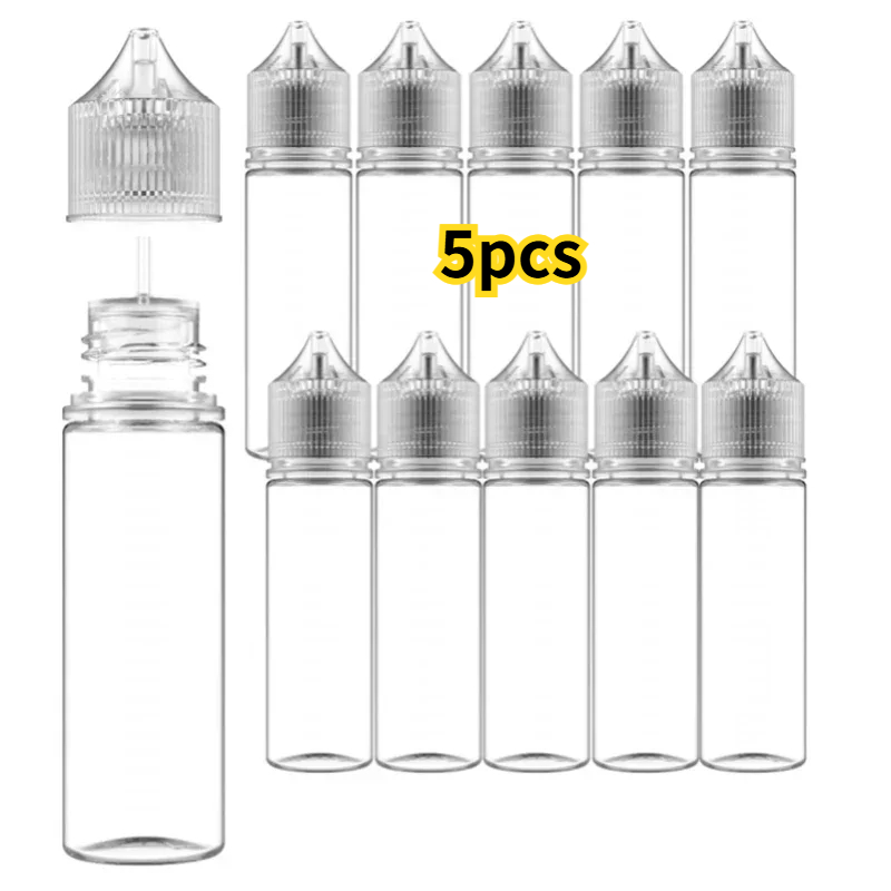 Vaping Area - 5PCS 30ml-120ml PET Clear Dropper Bottles