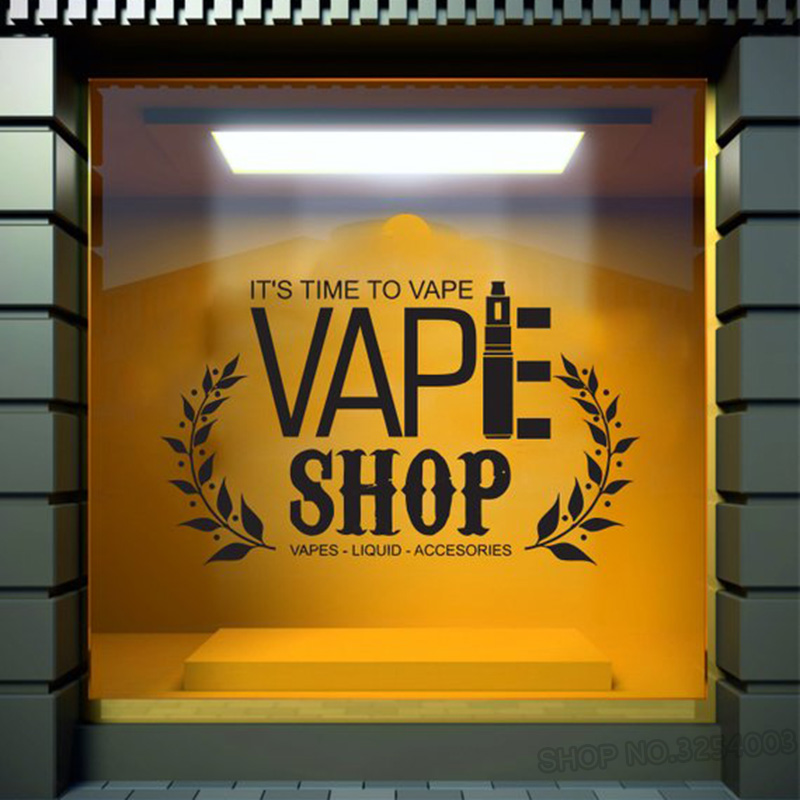 Vaping Store - Vape Shop Words Wall Decal Window
