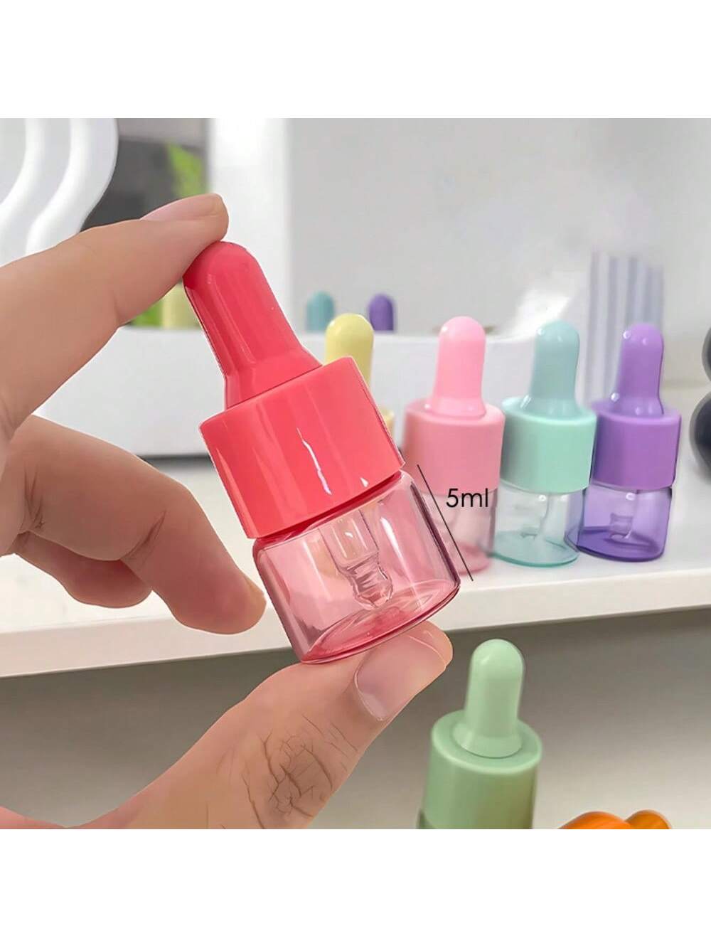 5 Pcs 5ml 10ml Colored Glass D - Juice Bottle Dropper recension och pris