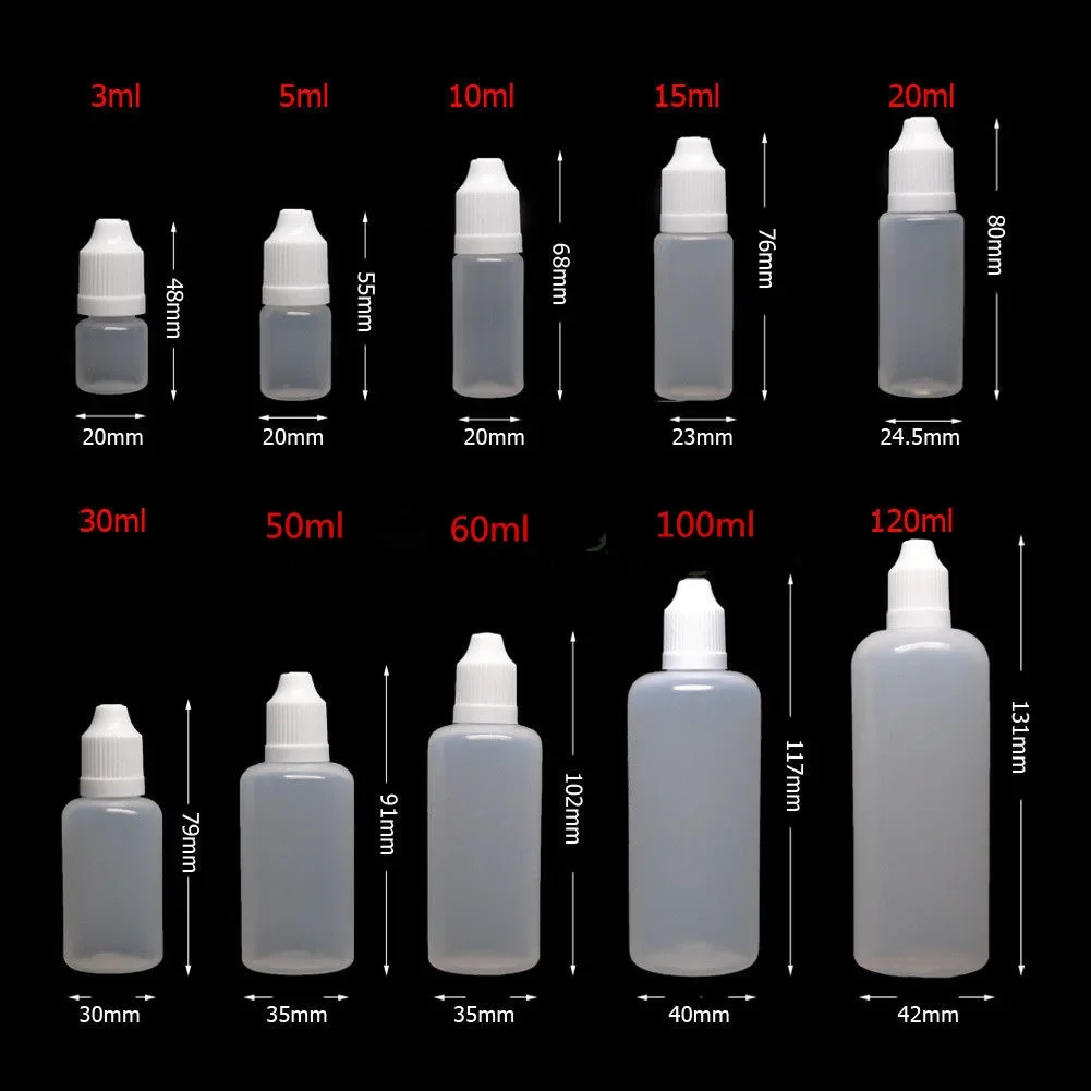 5pcs 3/5/10/15/20/30/50/60/100 - Juice Bottle Dropper recension och pris