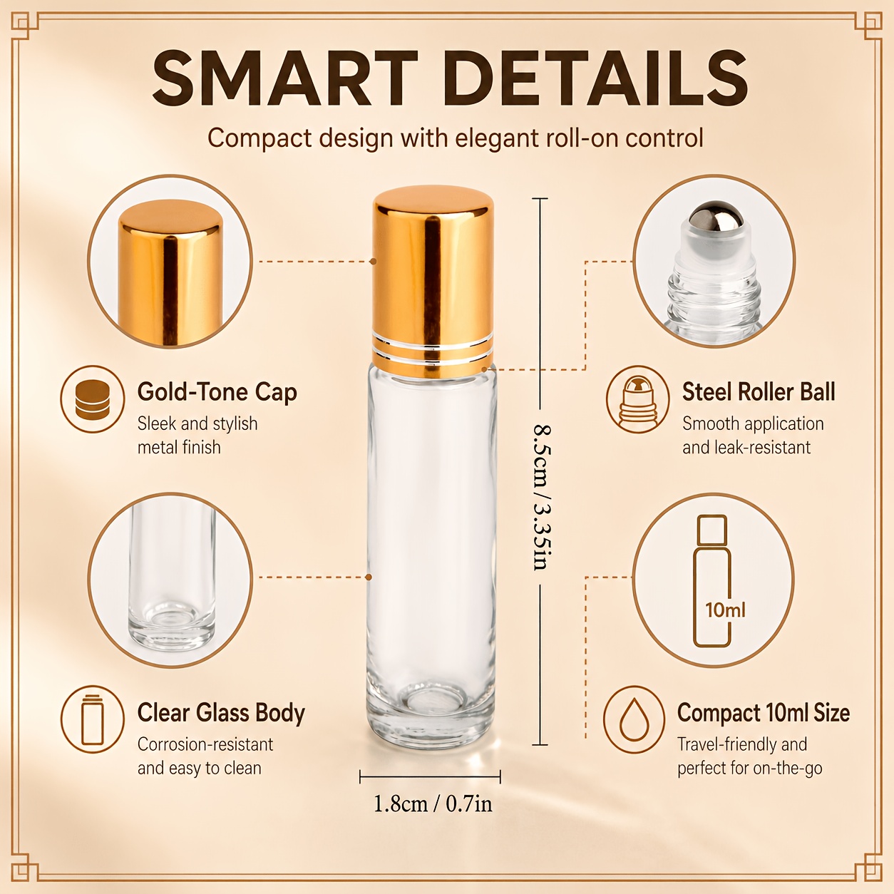 7/14pcs Glass Roll on Bottle 1 - Juice Bottle Dropper recension och pris