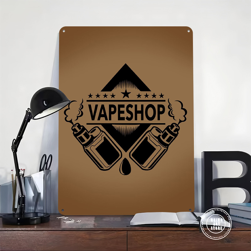 Vape Shop Logo Tinplate Poster - Vaping Shop recension och pris