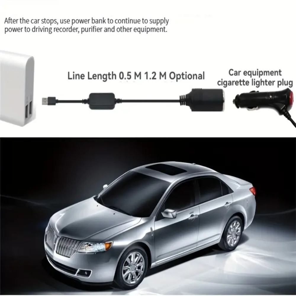 1pc 5V 2A USB To 12V Cigarette - Accessories Experts Vape recension och pris