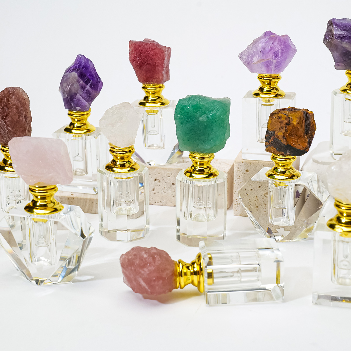 1PC Natural Amethyst Crystal C - Juice Bottle Dropper recension och pris