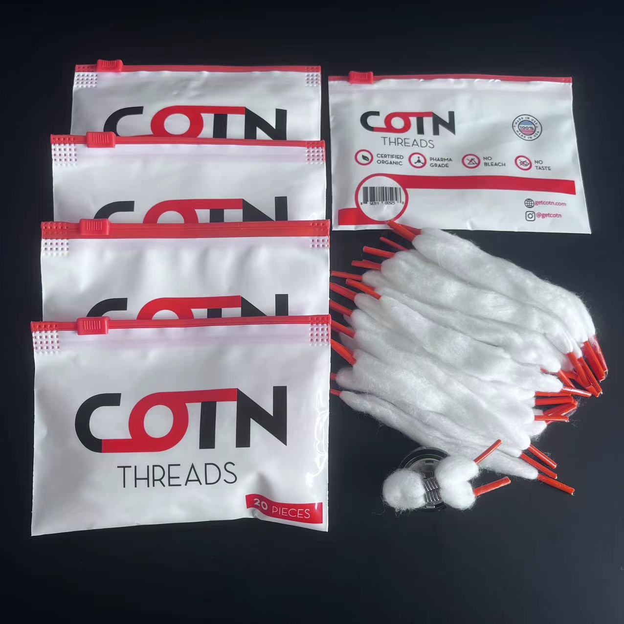 100/60/20pcs Prebuilt Wire Coi - Cotton Wick Organic recension och pris