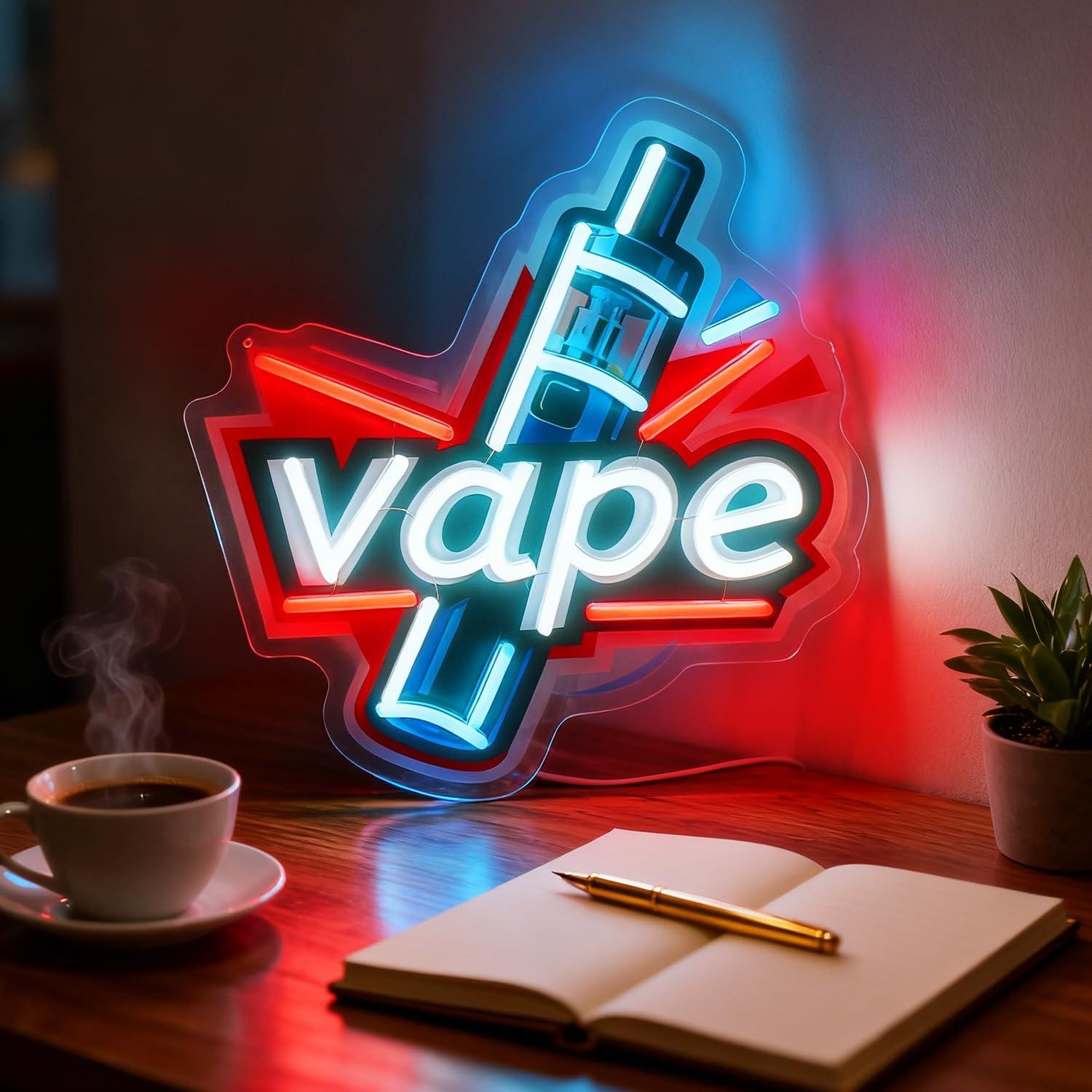 Vape Neon Sign USB Dimmable LE - Vaping Store recension och pris