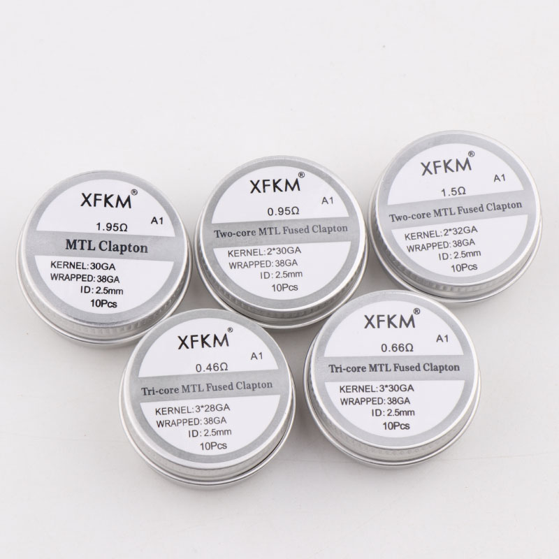 NEW XFKM 10PCS/box NI80/A1/SS3 - Clapton Wire Pre Built recension och pris
