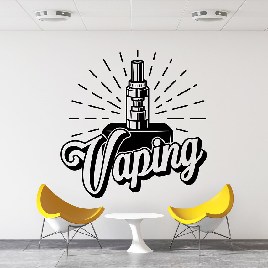 Vape Shop Wall Decal Window St - Vaping Store recension och pris