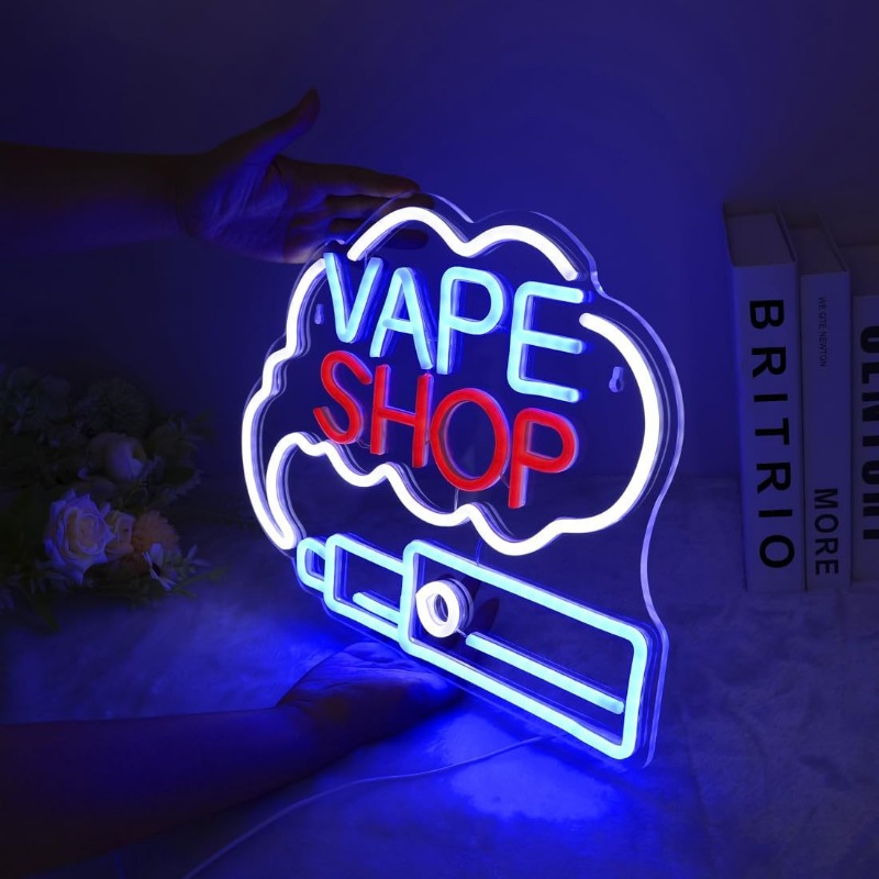 LED VAPE SHOP Smoke Neon Sign  - Vaping Store recension och pris