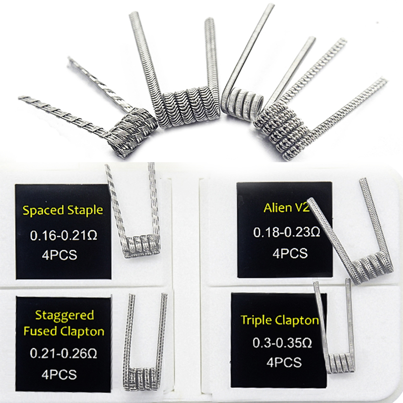 16pcs NI80 Fused Clapton Prebu - Clapton Wire Pre Built recension och pris