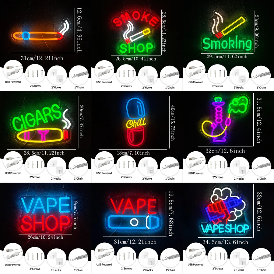 USB Bright Led Advertising Dis - Vaping Shop recension och pris