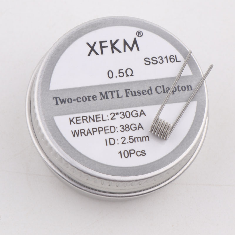 NEW XFKM 10PCS/box NI80/A1/SS3 - Clapton Wire Pre Built recension och pris