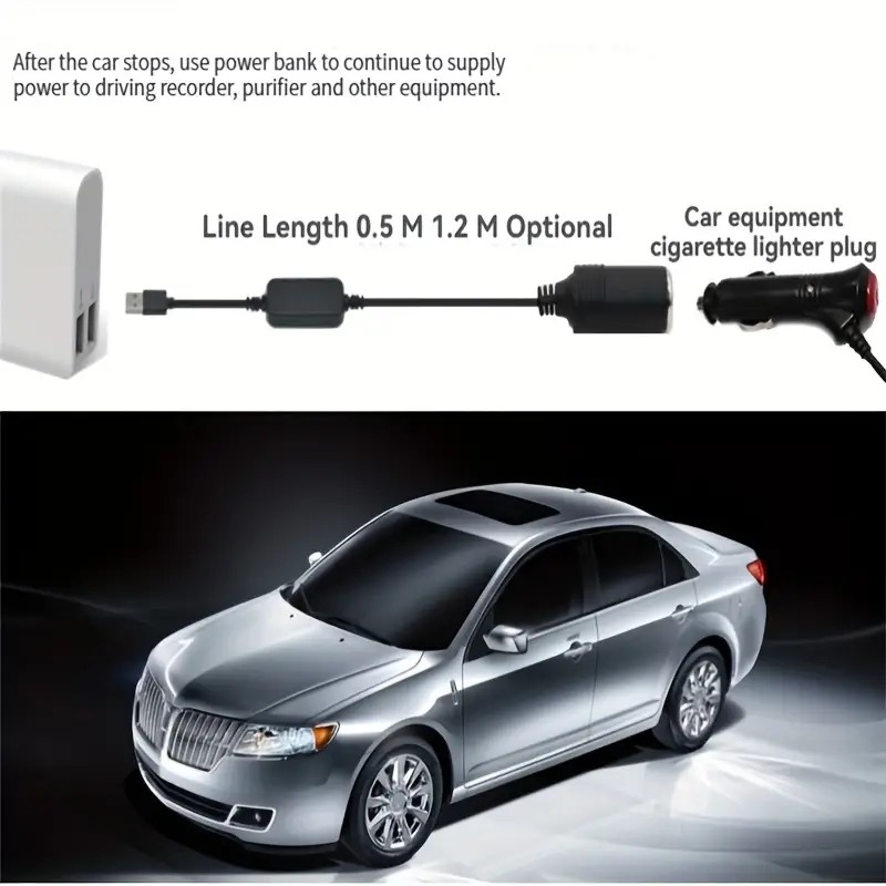 1pc 5V 2A USB To 12V Cigarette - Accessories Experts Vape recension och pris