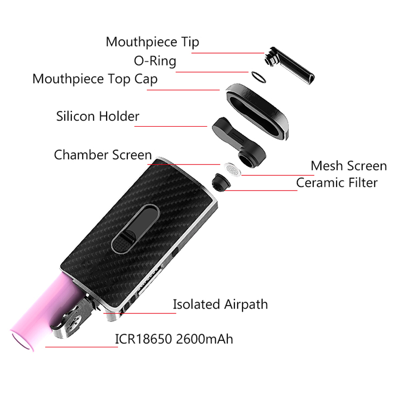 Original XMAX ACE Dry Herb Vap - Vape Battery 18650 recension och pris