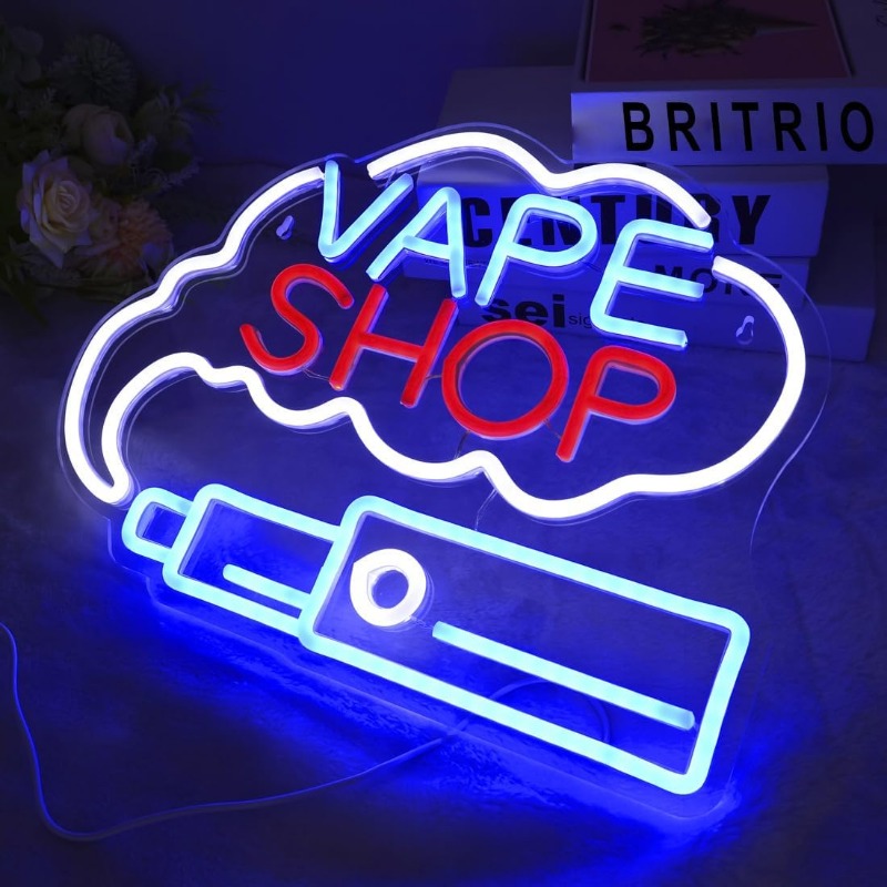 LED VAPE SHOP Smoke Neon Sign  - Vaping Store recension och pris