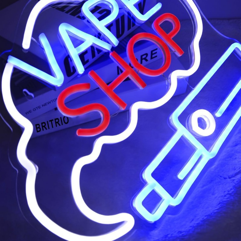 LED VAPE SHOP Smoke Neon Sign  - Vaping Store recension och pris